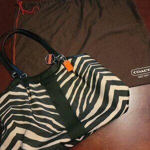 Coach Zebra Tote